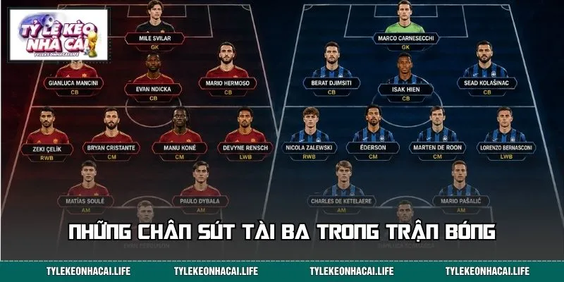 Những chân sút tài ba trong trận bóng